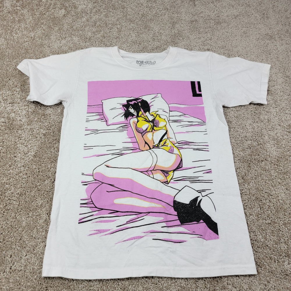 Cowboy Bebop Anime Graphic Tee Funimation Sunrise White T-Shirt S